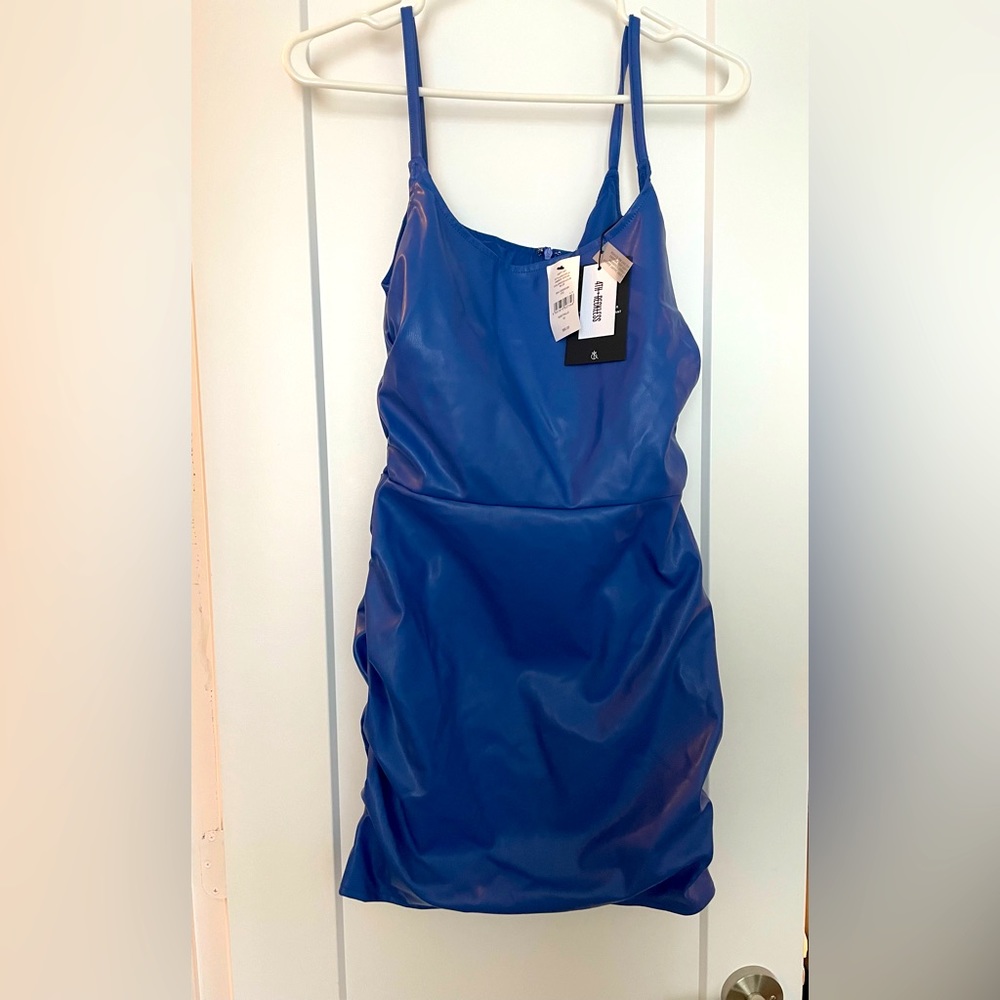 The Bay 4th Reckless Blue leather dress